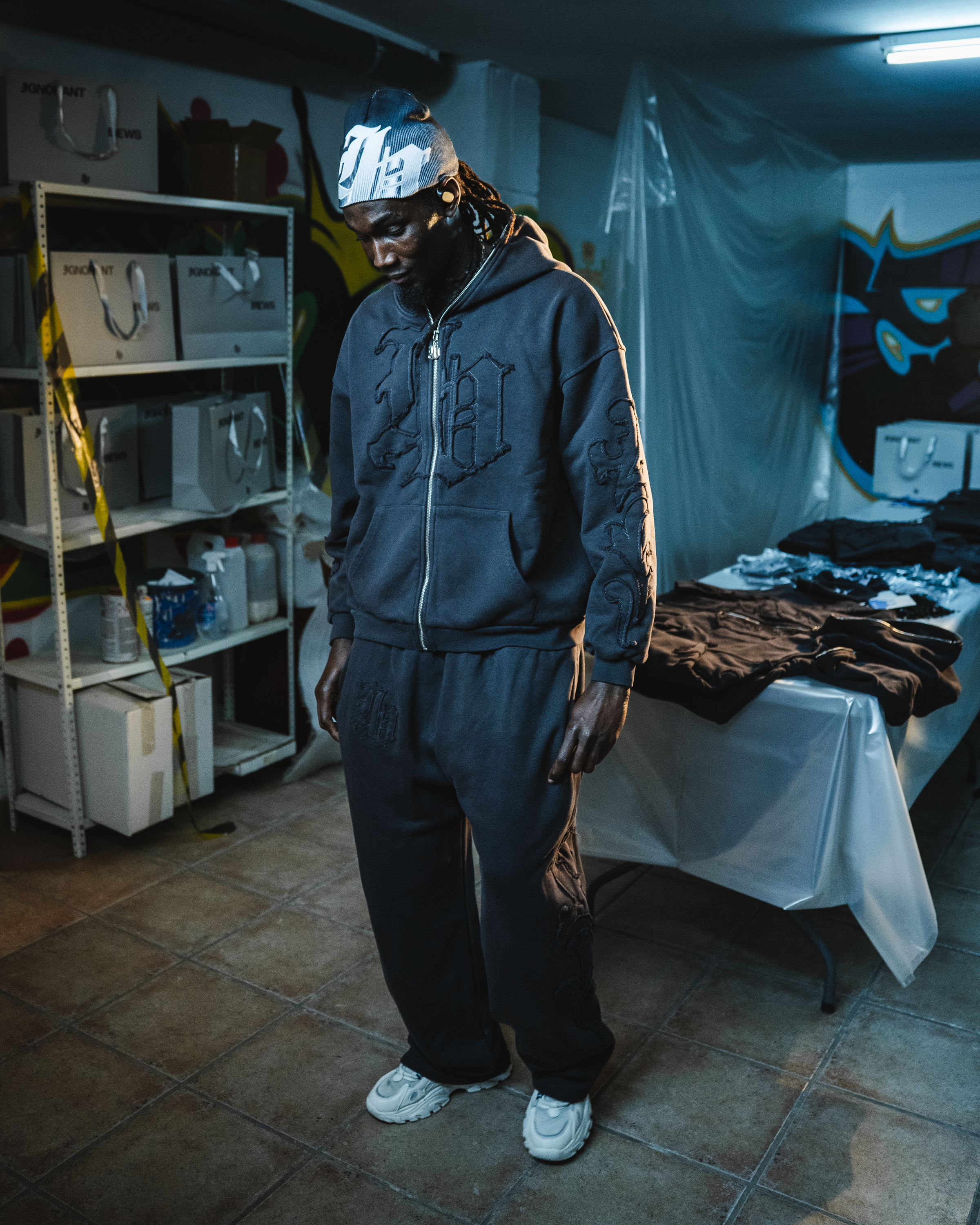 DISTRESSED TRACKSUIT